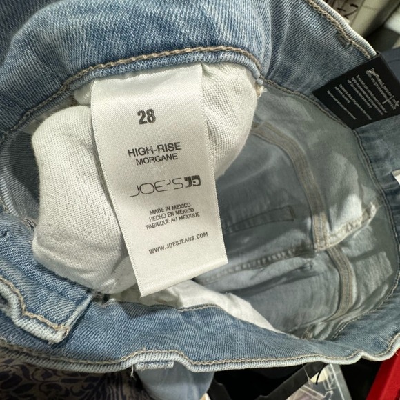 Joe's Jeans High Rise Wide Leg Denim Light Wash Crop Jeans Size 28 NWT - Picture 9 of 12